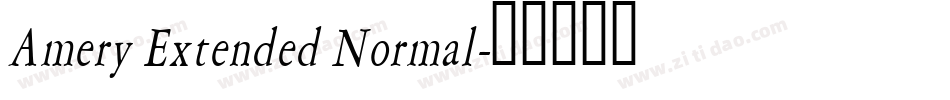 Amery Extended Normal字体转换